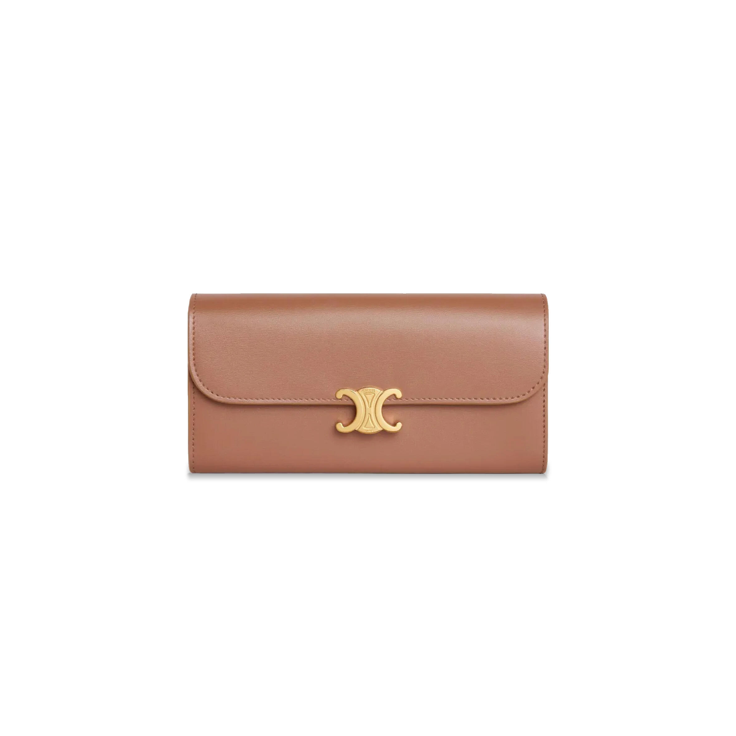Ce1i*e large wallet triomphe in shiny calfskin 10e313dpv-18bu (19*10*3cm)